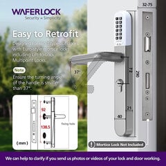 Išmani durų spyna (rankena)  Waferlock L701 balta kaina ir informacija | Spynos | pigu.lt