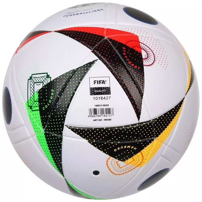 Futbolo kamuolys su dėžute Euro24 Adidas IN9369, 5 dydis kaina ir informacija | Futbolo kamuoliai | pigu.lt