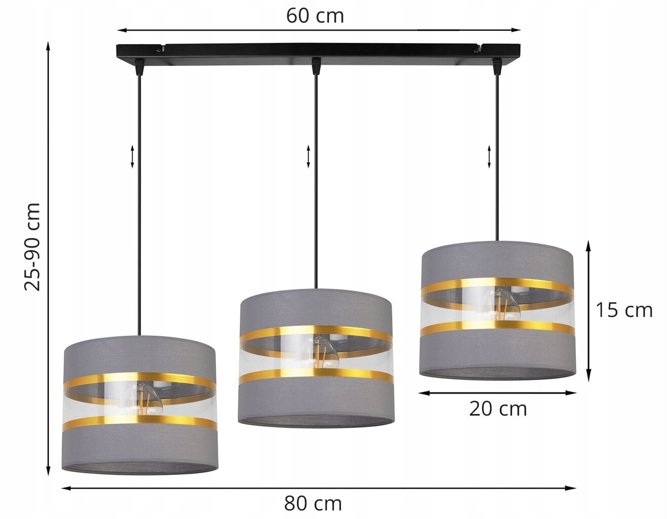 LightHome pakabinamas šviestuvas Elegance Gold цена и информация | Pakabinami šviestuvai | pigu.lt