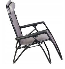 Sulankstoma kėdė - gultas, pilka цена и информация | Шезлонги | pigu.lt