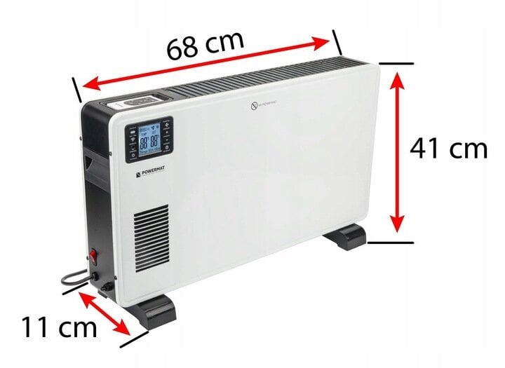 Elektrinis konvektorinis šildytuvas Powermat PM-GK-3500DLW, 2300W, LCD цена и информация | Šildytuvai | pigu.lt