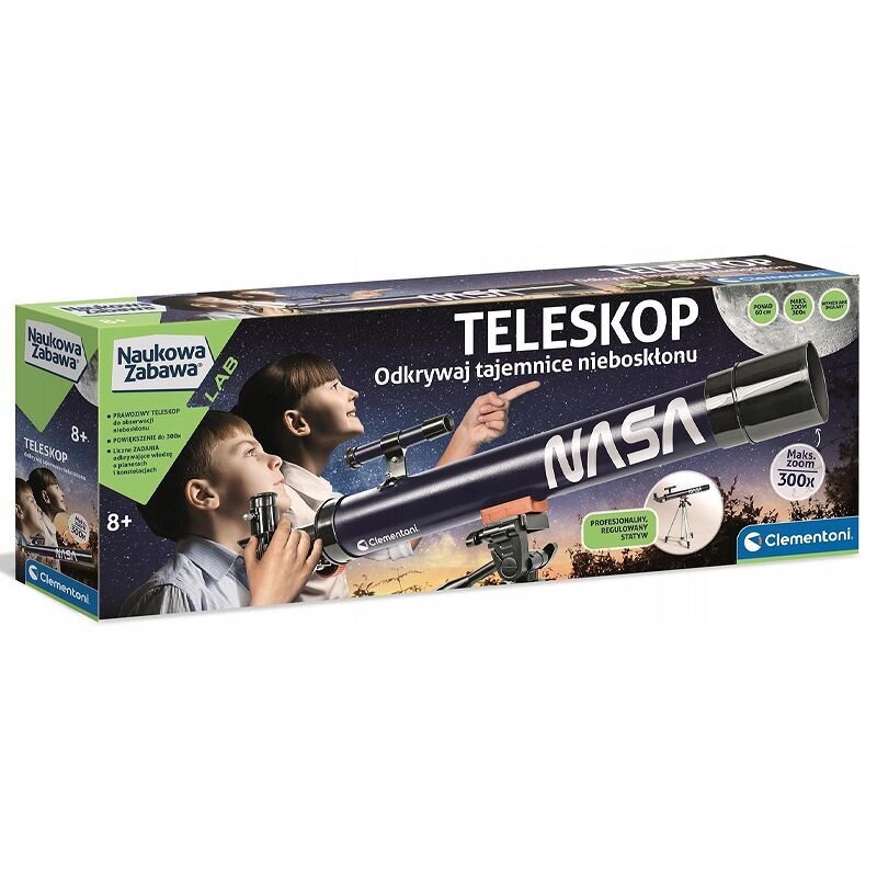 Vaikiškas teleskopas Clementoni Scientific NASA kaina ir informacija | Lavinamieji žaislai | pigu.lt