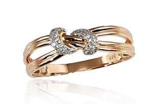 Auksinis žiedas su deimantais moterims Diamond Sky „Omega III“ DS01G716 kaina ir informacija | Žiedai | pigu.lt