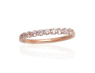 Auksinis žiedas su deimantais Diamond Sky "Babylon IX" iš raudono, 585 prabos aukso DS01G721 kaina ir informacija | Žiedai | pigu.lt