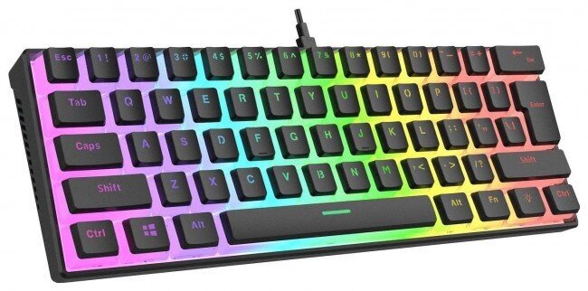 Rampage Radiant K11 Black RGB kaina ir informacija | Klaviatūros | pigu.lt