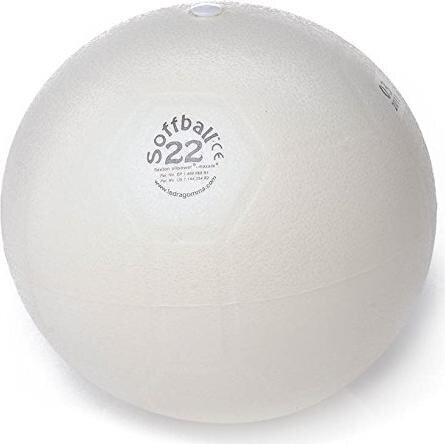 Gimnastikos kamuolys Pežži Soffball, 22 cm, baltas kaina ir informacija | Gimnastikos kamuoliai | pigu.lt