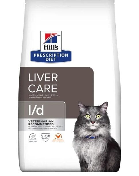 Hill's PD L/D Liver Care su vištiena, 1.5 kg kaina ir informacija | Sausas maistas katėms | pigu.lt