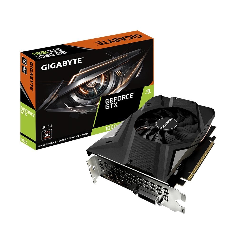 Gigabyte GeForce GTX 1650 D6 OC (GV-N1656OC-4GD) цена и информация | Vaizdo plokštės (GPU) | pigu.lt