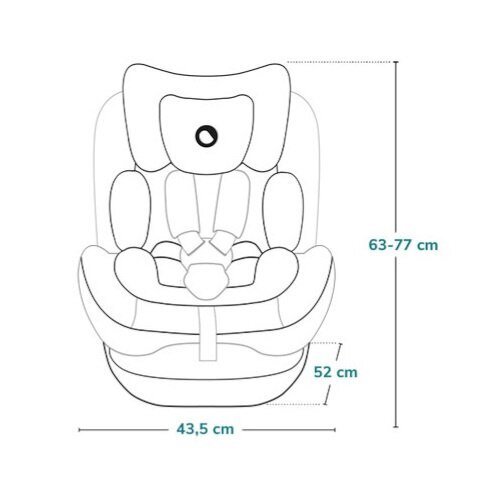 Automobilinė kėdutė Lionelo Lavender i-Size, 9-36 kg, Grey Stone kaina ir informacija | Autokėdutės | pigu.lt