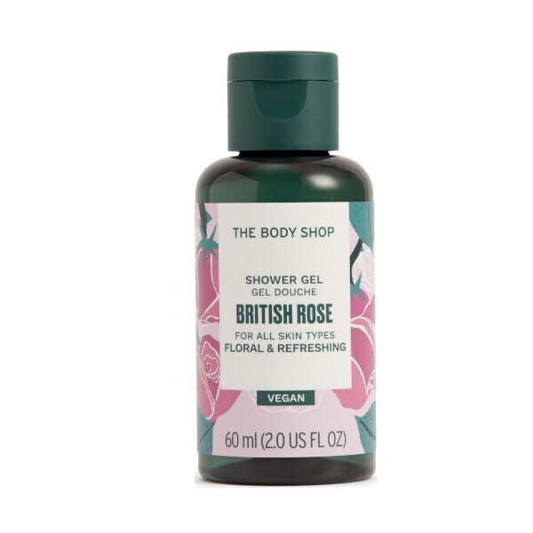 Dušo gelis The Body Shop British Rose, 60 ml kaina ir informacija | Dušo želė, aliejai | pigu.lt
