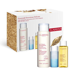 Набор Clarins Moisturizing Cleansing: очищающее молочко, 200 мл + увлажняющий тоник, 50 мл + средство для снятия макияжа с глаз, 30 мл цена и информация | Средства для очищения лица | pigu.lt