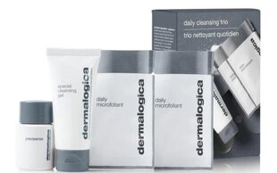 Rinkinys Dermalogica Daily Cleansing Trio: prausimosi gelis, 15 ml + valomasis aliejus, 15 ml + mikrofoliantas, 2 vnt. kaina ir informacija | Veido prausikliai, valikliai | pigu.lt