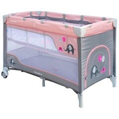 дорожная кроватка, розовая цена и информация | Манежи для детей | pigu.lt
