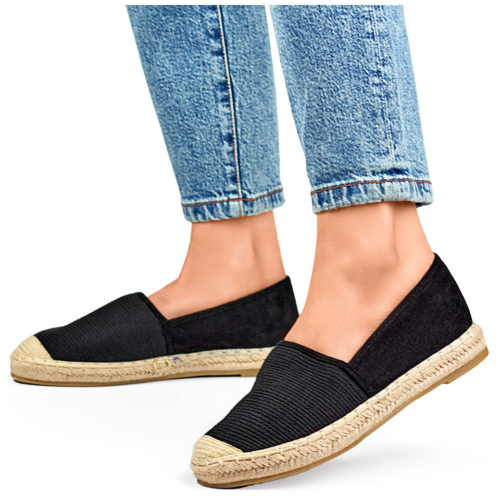 Espadrilės moterims 5403-21, juodos цена и информация | Bateliai moterims  | pigu.lt