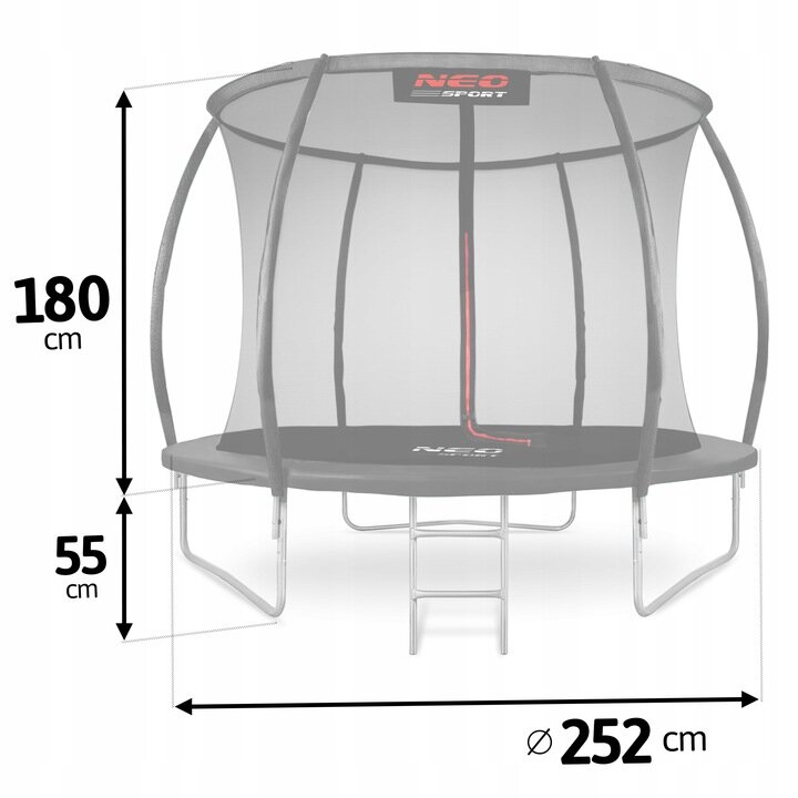 Batutas Neo-Sport, 252 cm kaina ir informacija | Batutai | pigu.lt