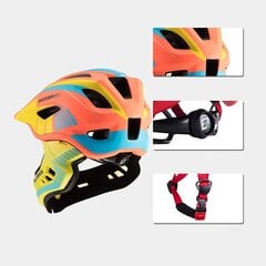 Children's bicycle helmet with detachable visor Rockbros TT-32SOYB-M size M - yellow-orange цена и информация | Шлемы | pigu.lt