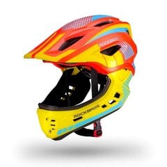 Children's bicycle helmet with detachable visor Rockbros TT-32SOYB-S size S - yellow-orange цена и информация | Шлемы | pigu.lt