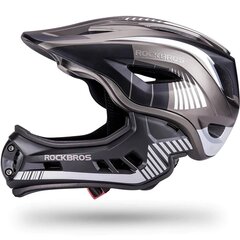 Children's bicycle helmet with detachable visor Rockbros TT-32SBTG-M size M - gray цена и информация | Шлемы для мотоциклистов | pigu.lt