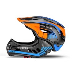Children's bicycle helmet with detachable visor Rockbros TT-32SOBL-S size S - black and orange цена и информация | Шлемы | pigu.lt