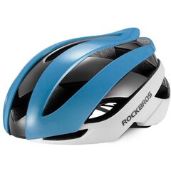 Rockbros 10110004003 bicycle helmet, size L - blue and white цена и информация | Шлемы | pigu.lt