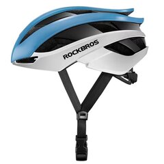 Rockbros bicycle helmet 10110004004 size M - blue and white цена и информация | Шлемы | pigu.lt