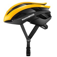 Rockbros bicycle helmet 10110004005 size L - yellow and black цена и информация | Шлемы | pigu.lt