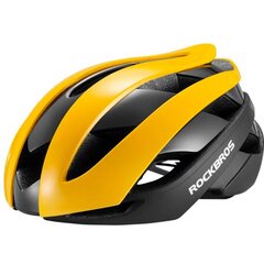 Rockbros 10110004006 bicycle helmet size M - yellow and black цена и информация | Шлемы | pigu.lt