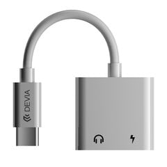 Devia adapter Smart USB-C - USB-C (port) + USB-C (port) white цена и информация | Адаптеры, USB-разветвители | pigu.lt