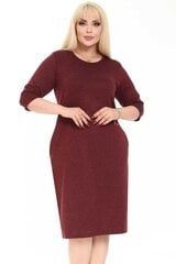 Бордовое платье F5035-BO-44/46 цена и информация | Платья | pigu.lt