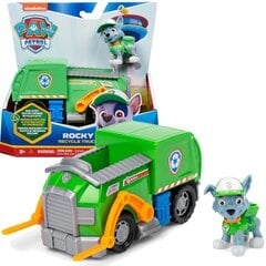 Žaislinė šiukšliavežė Paw Patrol (Šunyčiai Patruliai) 2in1 su Rocky figūrėle Nickelodeon цена и информация | Игрушки для мальчиков | pigu.lt