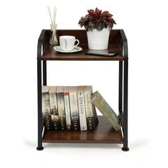 Naktinis staliukas Modern Home, 40,5x44x37 cm, juoda/ruda kaina ir informacija | Spintelės prie lovos | pigu.lt