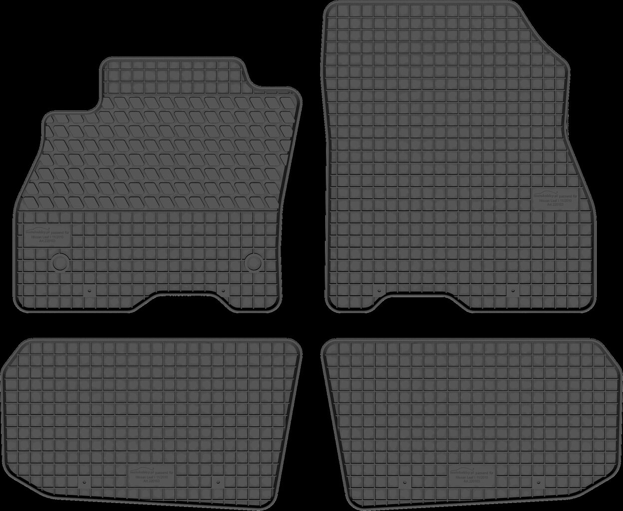 Guminiai kilimeliai Nissan Leaf I, 2013-2024 цена и информация | Modeliniai guminiai kilimėliai | pigu.lt