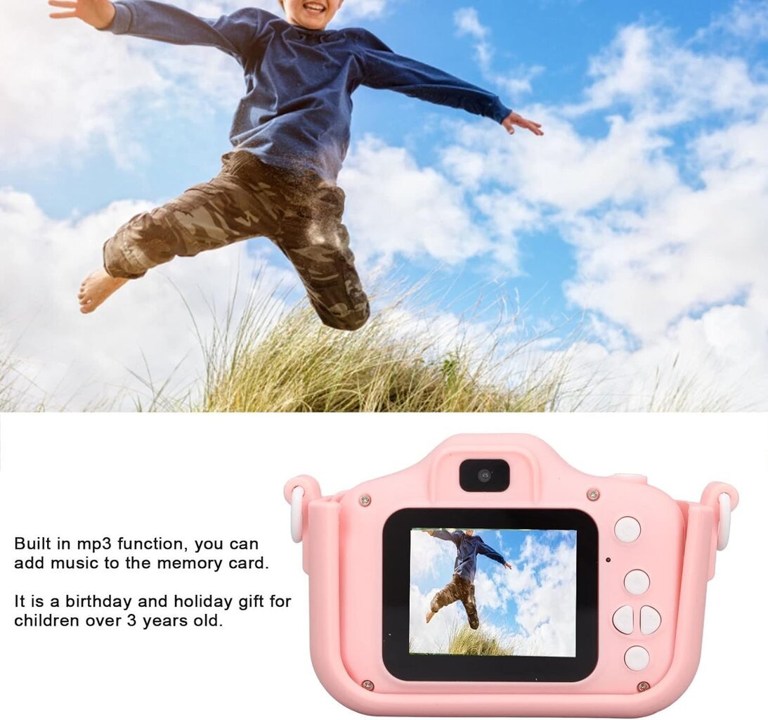 Skaitmeninis fotoaparatas Vaikiškas rožinis skaitmeninis fotoaparatas цена и информация | Skaitmeniniai fotoaparatai | pigu.lt