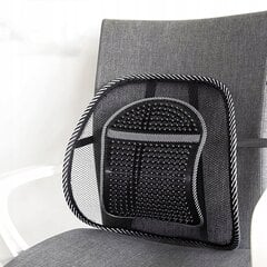 Kėdės atrama nugarai su masažuokliu, juoda kaina ir informacija | Kiti priedai baldams | pigu.lt