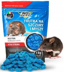 Особо сильный крысиный и мышиный яд детский, БРОДИФАКУМ БЕЗ ВРЕДИТЕЛЕЙ 1 кг. цена и информация | Средства защиты от кротов, грызунов | pigu.lt