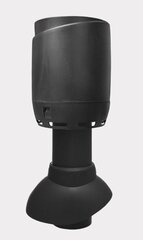 Neizoliuotas kanalizacijos vėdinimo vamzdis su gaubtu Vilpe Flow 110P/300, juoda, D110/H - 300 mm kaina ir informacija | Oro reguliavimo įrangos priedai | pigu.lt