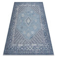 Шерстяной ковер ANTIGUA 518 76 KB500 OSTA - Rosette, каркас, гладкое плетение, серый / синий