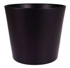 Цветочный горшок LookMar 21,5 x 19,5 см керамический, черный цена и информация | Вазоны | pigu.lt