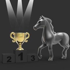 Horse Black ir Trophy Gold raktų pakabukas Metalmorphose MTM235-01, 1 vnt. kaina ir informacija | Raktų pakabukai | pigu.lt