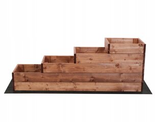 Приподнятая 4-этажная деревянная грядка 120х30 см. цена и информация | Теплицы | pigu.lt