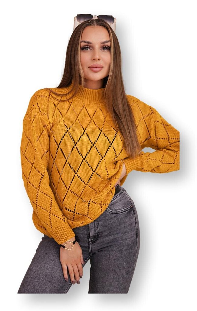 Megztinis moterims, geltonas цена и информация | Megztiniai moterims | pigu.lt