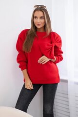 Džemperis moterims Ribbon 27783-53575, raudonas kaina ir informacija | Džemperiai moterims | pigu.lt