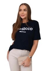Marškinėliai moterims Prosecco 27813-53598, mėlyni kaina ir informacija | Marškinėliai moterims | pigu.lt