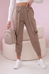 Kelnės moterims Muni 27850-54041, smėlio spalvos цена и информация | Женские брюки | pigu.lt