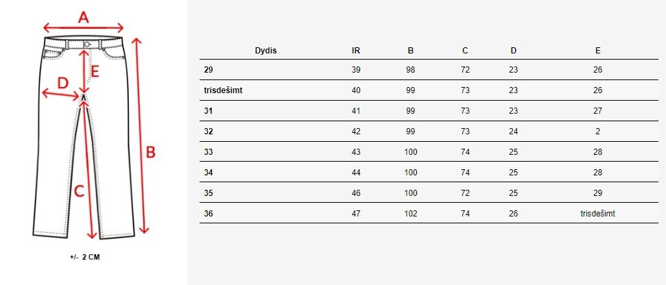 Džinsai vyrams Monak UX4153-53890, juodi kaina ir informacija | Džinsai vyrams | pigu.lt