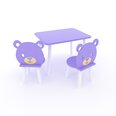 Комплект детской мебели Dekormanda, 3 предмета, стулья в форме мишек, фиолетовый