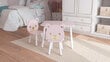 3-ių dalių vaikiškų baldų komplektas Dekormanda, baltas/rožinis kaina ir informacija | Vaikiškos kėdutės ir staliukai | pigu.lt