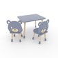 3-ių dalių vaikiškų baldų komplektas Dekormanda, pilkas/rudas цена и информация | Vaikiškos kėdutės ir staliukai | pigu.lt