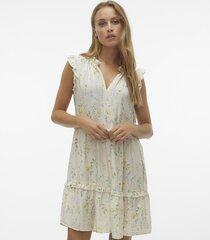 Vero Moda женское платье 10303765*02, натурально-белый/желтый 5715513204764 цена и информация | Платья | pigu.lt