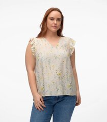 Vero Moda женская блузка 10305650*01, натурально-белый/желтый 5715513412718 цена и информация | Женские блузки, рубашки | pigu.lt